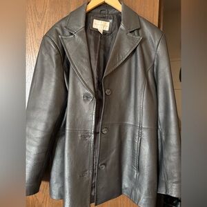 Vintage Worthington black genuine leather jacket XL